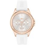 Lacoste Multi Dial Quartz Watch for Women with White Silicone Strap - 2001244, White, Bracelet