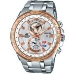 Casio Edifice Chronograph Watch for Men White Dial with Silver Stainless steel Strap EFR-550D-7AV