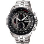 Casio Edifice Chronograph Watch for Men Black Dial with Silver Stainless steel Strap EF-558D-1AV