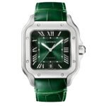 Cartier Santos Men's leather strap Green Dial 40mm