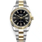 Rolex Datejust Black Dial Two-Tone Just For Men Automatic size 41mm