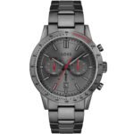 Hugo Boss Allure Chronograph Grey Dial Grey Steel Strap Watch for Men - 1513924