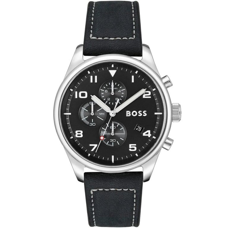 Hugo Boss Chronograph Quartz Watch for Men with Black Leather Strap - 1513987