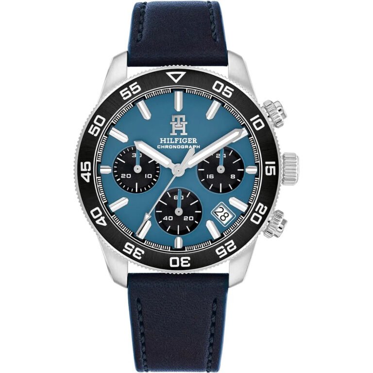 Tommy Hilfiger Men's Watch Leather Blue 1792187
