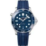 Omega Seamaster Diver 300M , steel on rubber strap Automatic size 42mm