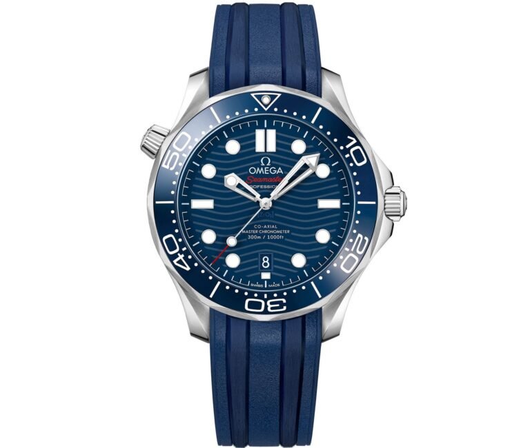 Omega Seamaster Diver 300M , steel on rubber strap Automatic size 42mm