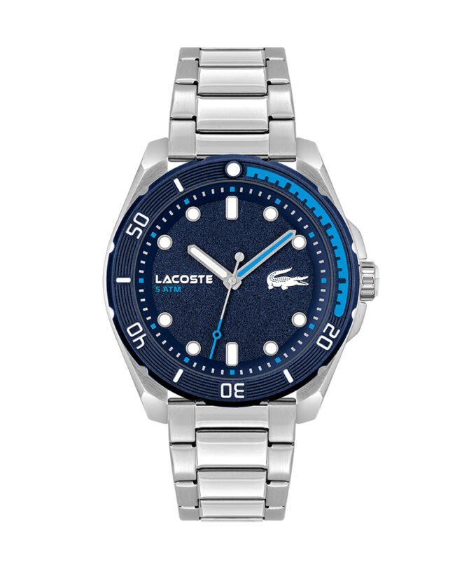Lacoste Finn Men's 3H Watch Nautical Inspired with Recycled Ocean Waste Bezel Water Resistant - 5 ATM/50 Meters 2011286