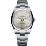 Rolex Oyster Perpetual Domed Bezel Silver Dial Automatic size 41mm