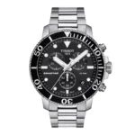 Tissot Seastar 1000 Chronograph Black Dial Silver Steel Strap Watch For Men - T120.417.11.051.00