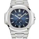 Patek Philippe Nautilus 5726/1A-014 Gradient Blue Dial Annual Calendar Moon Phases Stainless Steel
