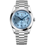 Rolex Oyster Day Date Arabic Dial Ice Blue Men's Watch Automatic Size 38