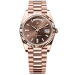 Rolex Day-Date Everose Rose Gold Dial Chocolate Diamond Automatic size 40mm