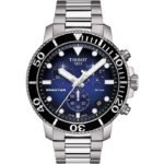 Tissot Mens Seastar Ceramic Sport Watch, Silver, Quartz Movement