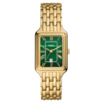 Fossil Raquel Three Hand Date Green Dial Gold Steel Strap Watch For Women - ES5341