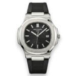 Patek Philippe Nautilus – Black Dial – Black Rubber Strap – Japanese Automatic