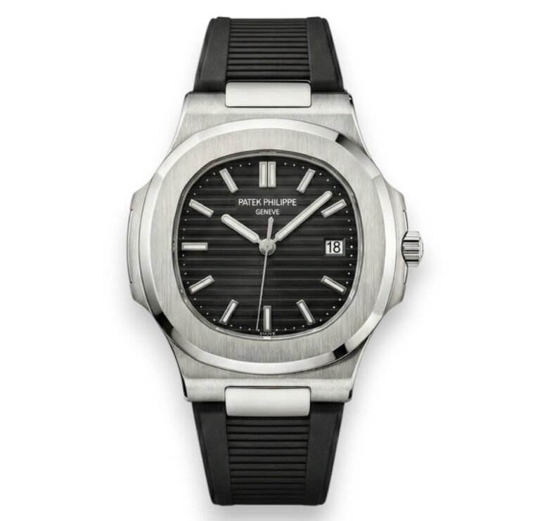 Patek Philippe Nautilus – Black Dial – Black Rubber Strap – Japanese Automatic
