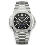 Patek Philippe Nautilus Perpetual Calendar – Black Dial – Japanese Automatic Chronograph – Stainless Steel Bracelet