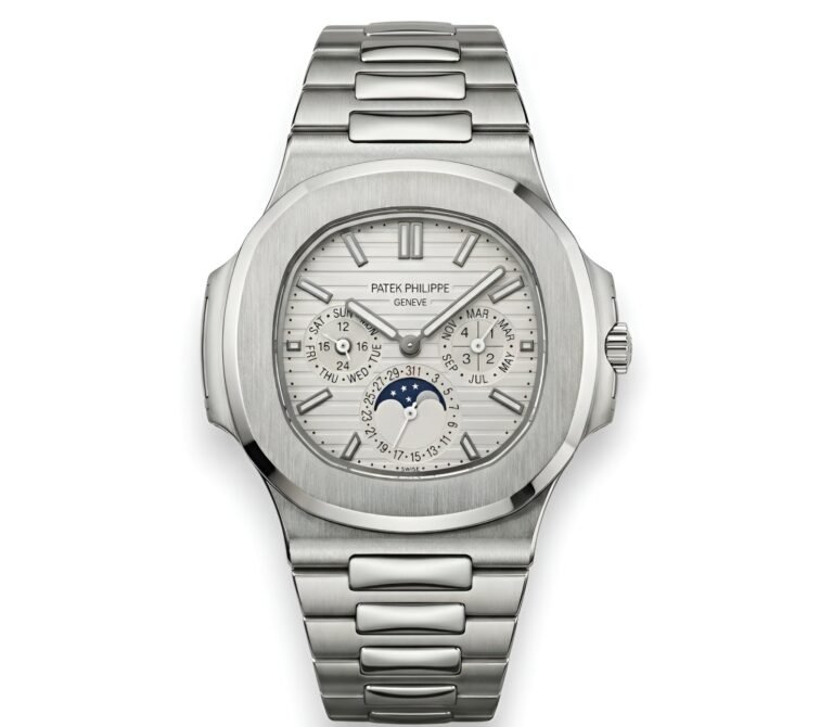 Patek Philippe Nautilus Perpetual Calendar – White Dial – Japanese Automatic Chronograph – Stainless Steel Bracelet