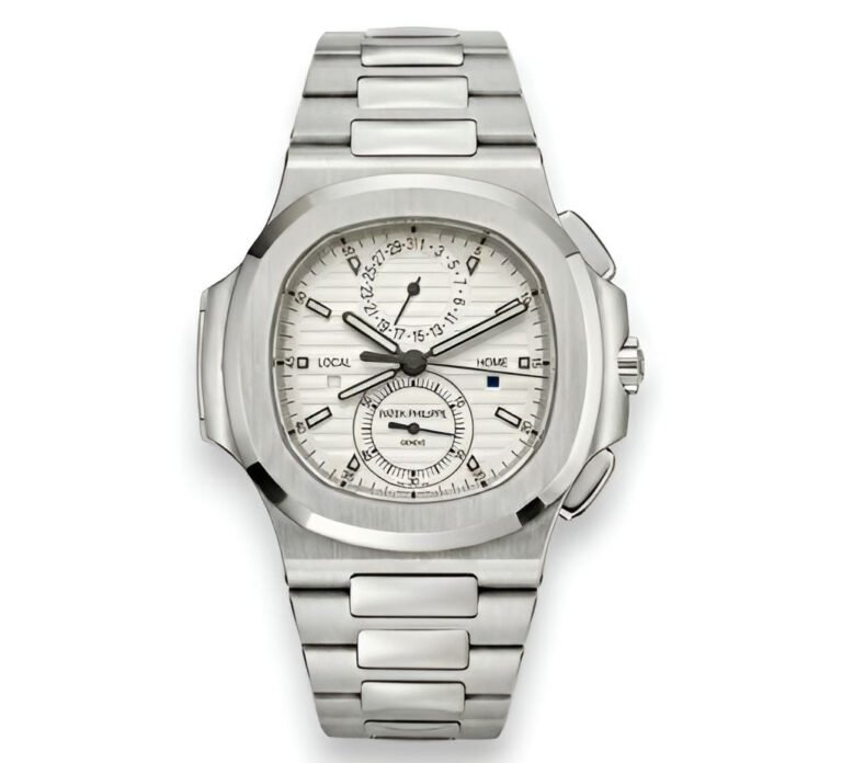 Patek Philippe Nautilus Travel Time – White Dial – Japanese Automatic Chronograph – Stainless Steel Bracelet