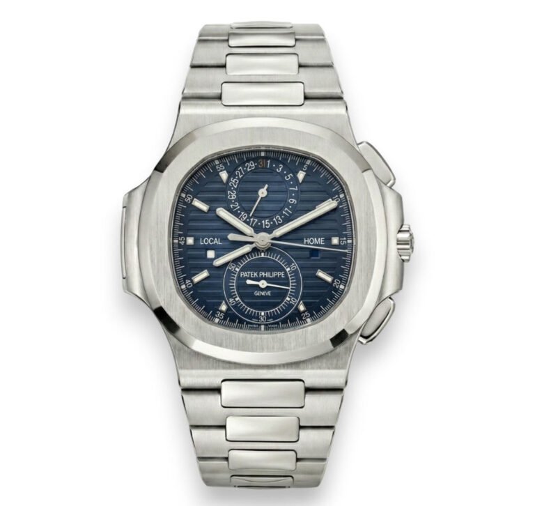 Patek Philippe Nautilus Travel Time – Blue Dial – Japanese Automatic Chronograph – Stainless Steel Bracelet
