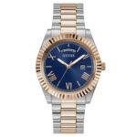 Guess Connoisseur Quartz Blue Dial Two Tone Steel Strap Watch For Men - GW0265G12