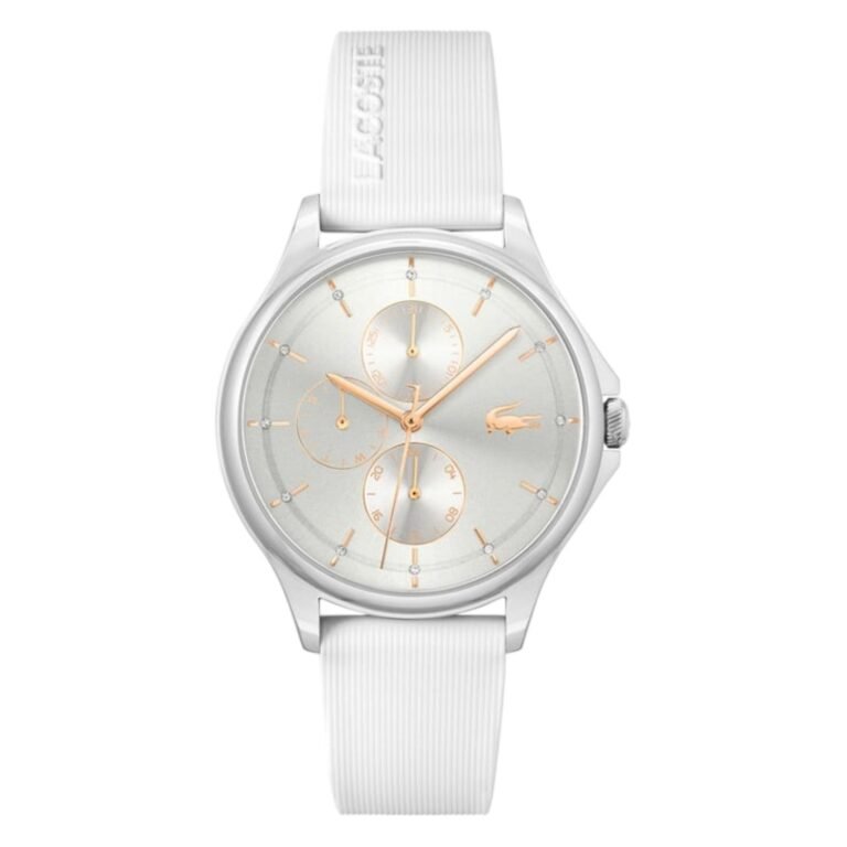 Lacoste Women's Analog Quartz Watch with Silicone Strap 2001235, White