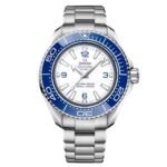 Omega Planet Ocean 6000M Co Axial Master Chronometer White Dial Silver Steel Strap Watch for Men Automatic size 43.5mm