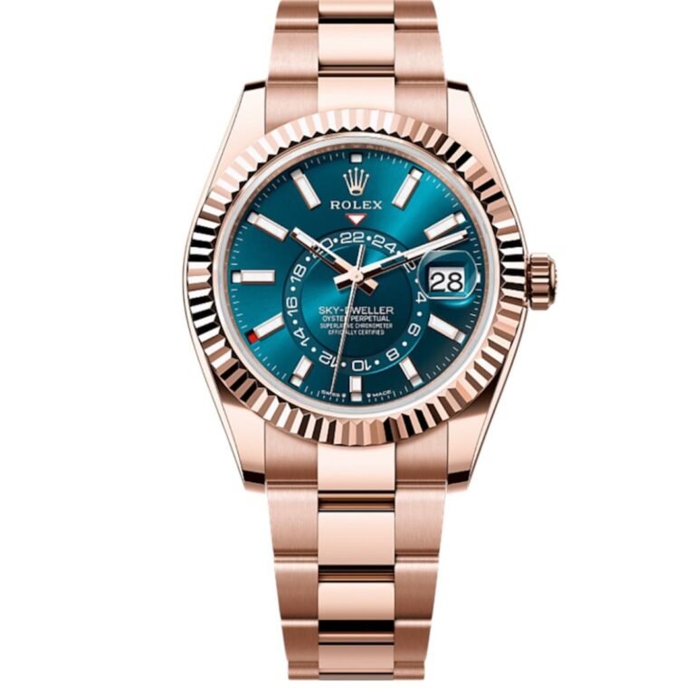 Rolex Sky-Dweller Rose Gold Dial Blue Men's Watch Automatic size 42mm