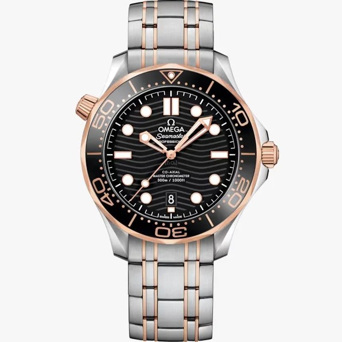 Omega Seamaster Diver 300M steel ‑ Sedna gold on steel ‑ Sedna gold Automatic size 42 mm