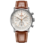 Breitling Navitimer B01 Chronograph 43 White Dial Brown Leather Strap Watch for Men - AB0139211G1P1