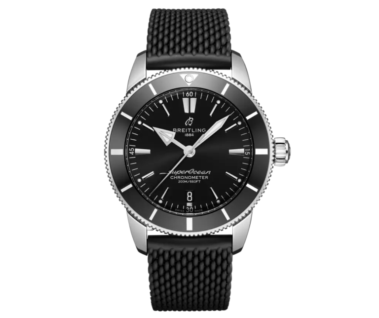 Breitling Superocean Heritage B20 42 Black Dial Black Mesh Bracelet Watch for Men - AB2030121B1S1