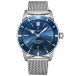 Breitling Superocean Heritage B20 44 Blue Dial Silver Mesh Bracelet Watch for Men - AB2030161C1A1