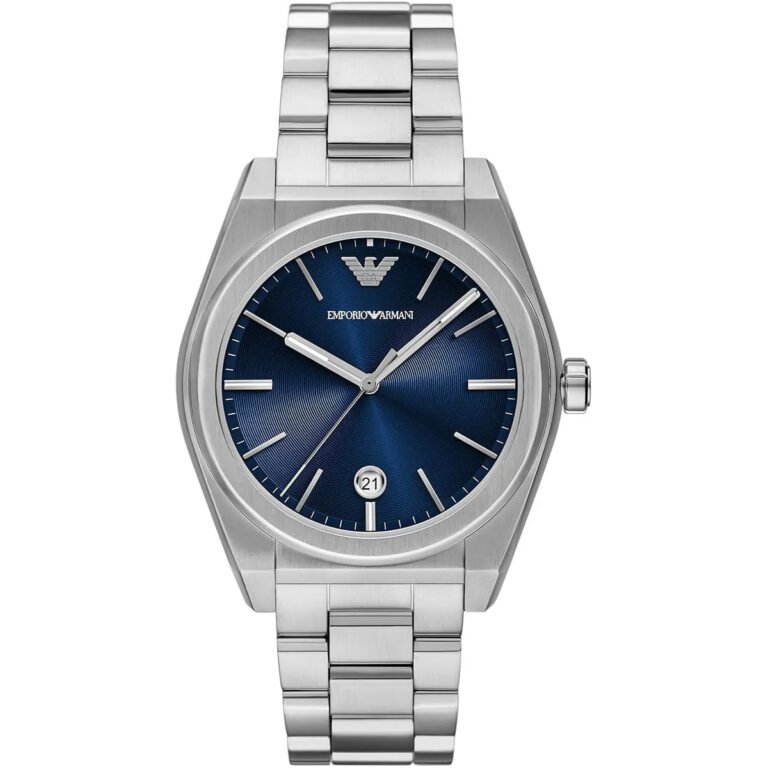 Emporio Armani Frederico Analog Blue Dial Silver Steel Strap Watch for Men - AR11620