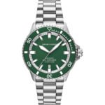Emporio Armani Sea Explorer Green Dial Silver Steel Strap Watch for Men - AR60088