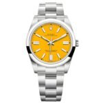 Rolex Oyster Perpetual Stainless Steel Sunflower Yellow Dial Automatic size 42mm