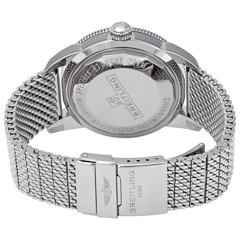 Breitling Superocean Heritage B20 44 Blue Dial Silver Mesh Bracelet Watch for Men - AB2030161C1A1 - Image 10