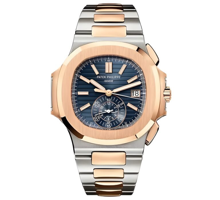 Patek Philippe Nautilus 40.5mm Two Tone Blue Gradient Dial (Ref # 5980/1AR-001)