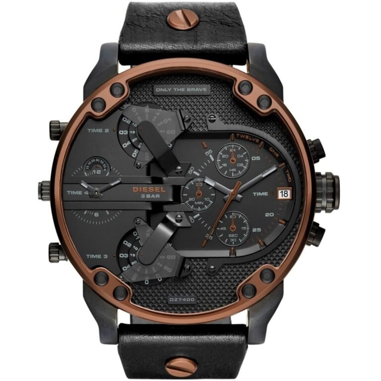 Diesel Mr Daddy 2.0 Chronograph Black Dial Black Steel Strap Watch For Men - DZ7400