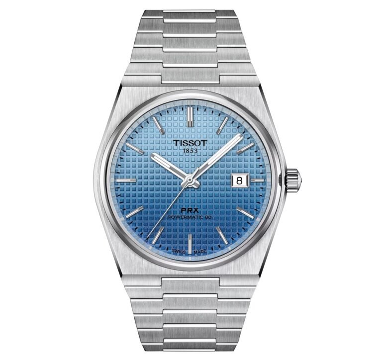 Tissot PRX Powermatic 80 Gradient Blue Dial Silver Steel Strap Watch for Men - T137.407.11.351.01