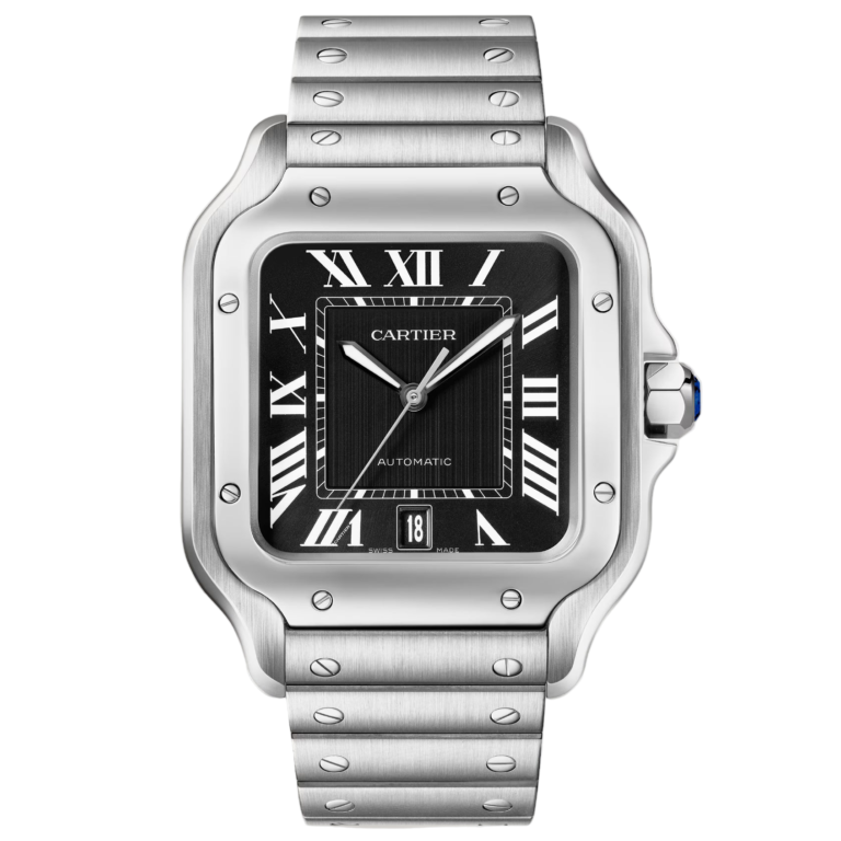 Cartier Santos Black Dial Stainless Steel Automatic 40mm