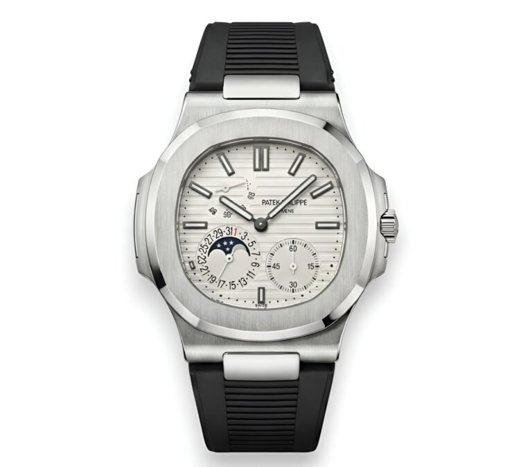 Patek Philippe Grand Complication – White Dial × Black Rubber Strap – Japanese Automatic