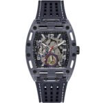 Guess Phoenix Chronograph Black Dial Black Rubber Strap Watch for Men - GW0499G1