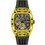 Guess Phoenix Chronograph Black Dial Black Rubber Strap Watch for Men - GW0499G2