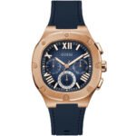 Guess Headline Multifunction Quartz Blue Dial Blue Silicone Strap Watch For Men - GW0571G2