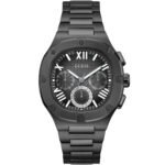 Guess Headliner Multifunction Black Dial Black Steel Strap Watch For Men - GW0572G3