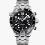 Omega (SEAMASTER DIVER) Black Dial Watch For Men Automatic size 44mm