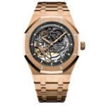 Audemars Piguet Mens Royal Oak Rose Gold Skeleton Dial 15407OR.OO.1220OR.01