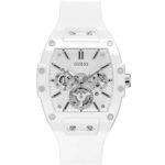 Guess Phoenix Multifunction White Dial White Rubber Strap Watch for Men - GW0203G2