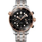 Omega Seamaster Diver 300M Steel ‑ Sedna Gold on steel  Sedna Gold Automatic size 44mm