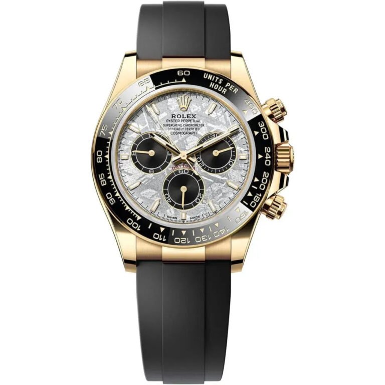 Rolex Daytona Meteorite Dial Oysterflex Rapper Strip Gold For Men Automatic size 43mm
